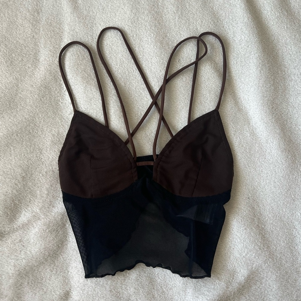 Motel Rocks Mesh Crop Top